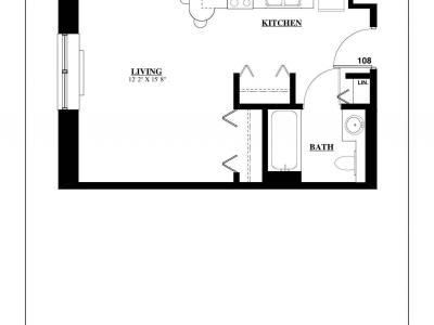 Wicker Park Renaissance floor plan unit 108